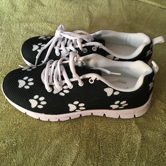 shoes with paw prints